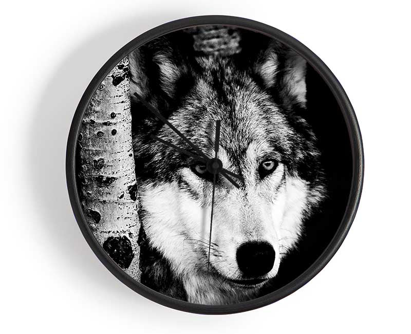 Wolf Stare Clock - Wallart-Direct UK