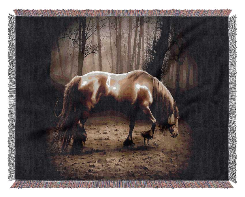 Woodland Horse Woven Blanket