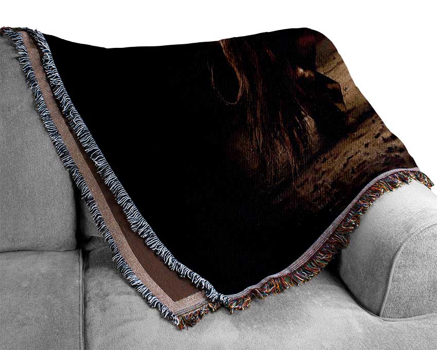 Woodland Horse Woven Blanket