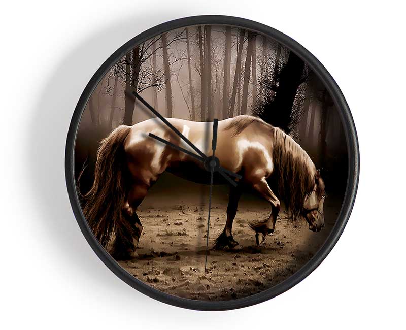 Woodland Horse Clock - Wallart-Direct UK