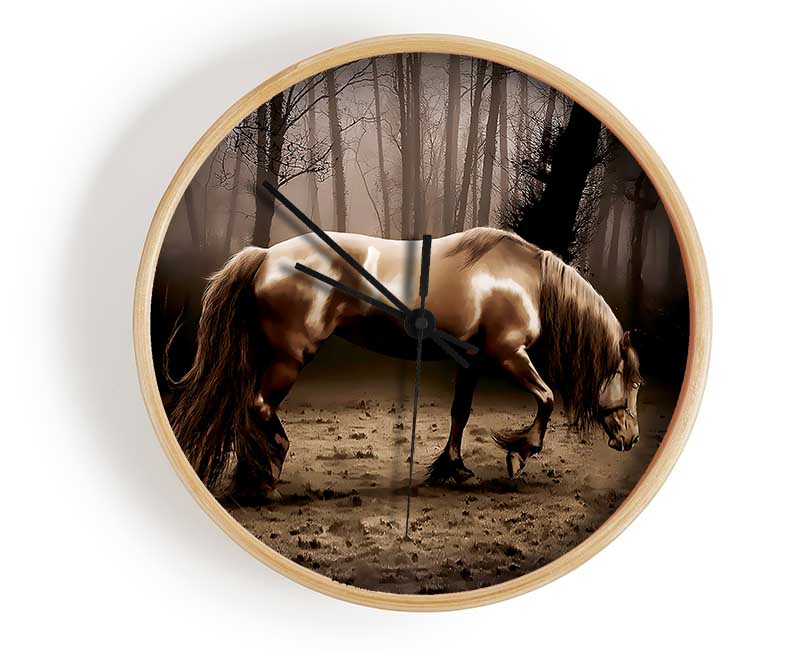 Woodland Horse Clock - Wallart-Direct UK