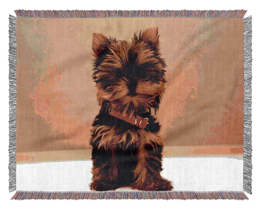 Yorkshire Terrier Puppy Woven Blanket