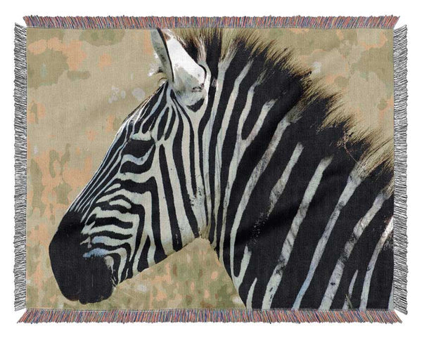 Zebra Face Side Woven Blanket