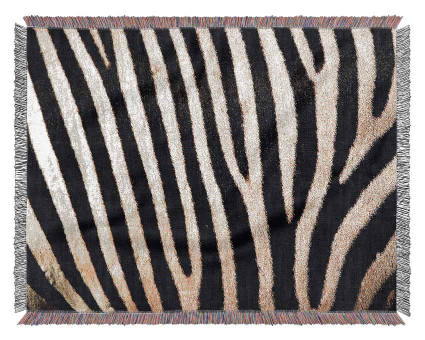 Zebra Pattern Woven Blanket
