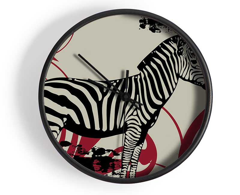Zebra Safari Clock - Wallart-Direct UK