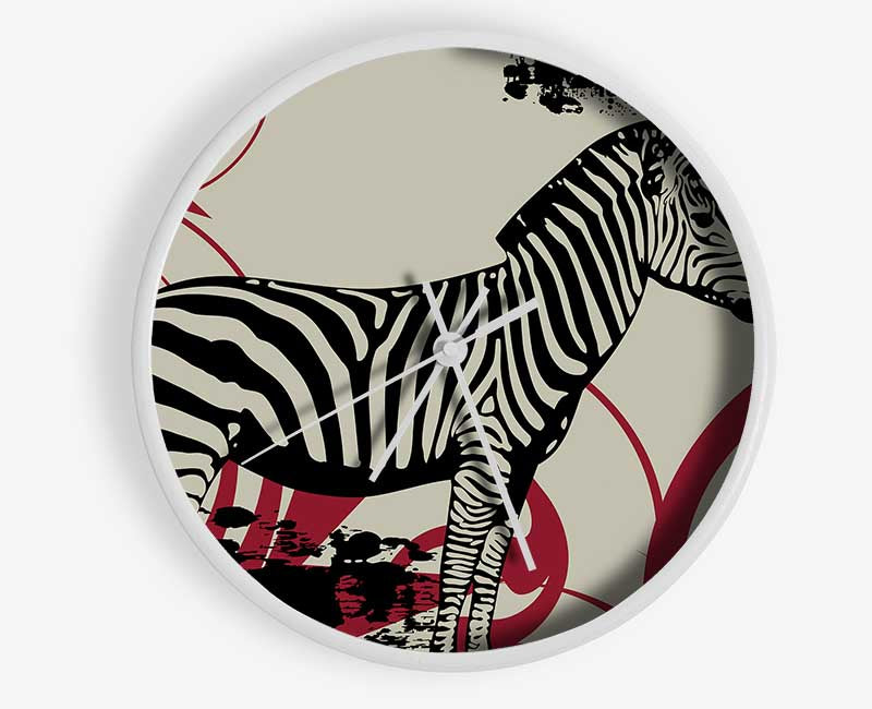 Zebra Safari Clock - Wallart-Direct UK
