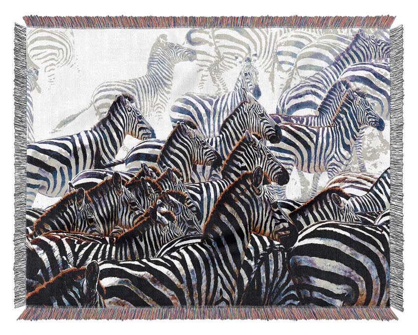 Zebra Stampede Woven Blanket