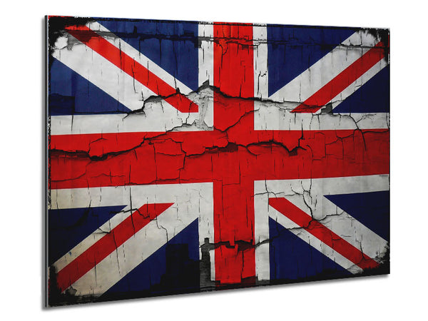 United Kingdom Flag Cracked