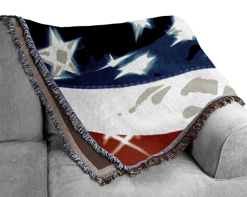 American Stars And Stripes Woven Blanket
