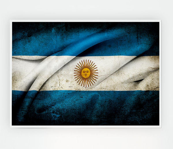 Argentina Sun Flag Print Poster Wall Art