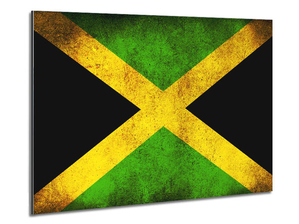 Jamaikanische Grunge-Flagge