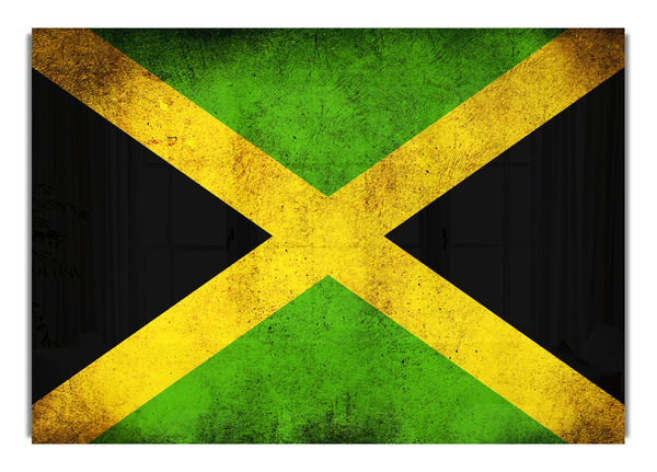 Jamaican Grunge Flag