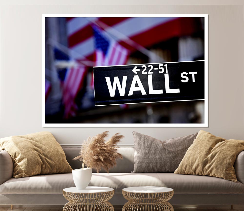 Wall Street American Print Poster Wall Art