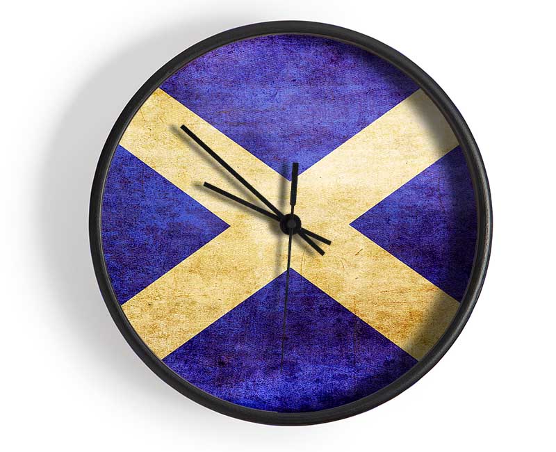 Scottish Grunge Flag Clock - Wallart-Direct UK