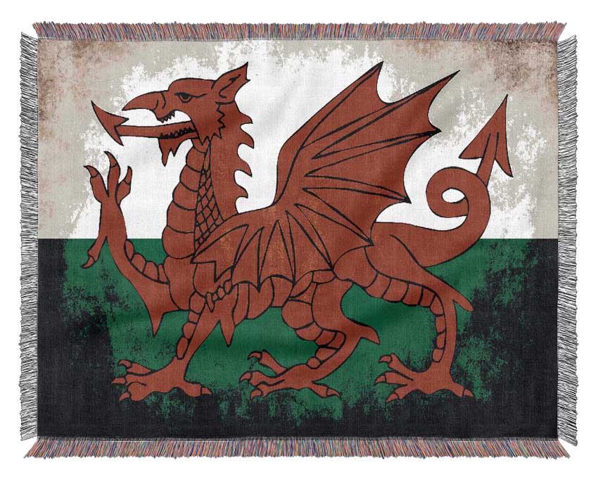 Welsh Dragon Woven Blanket