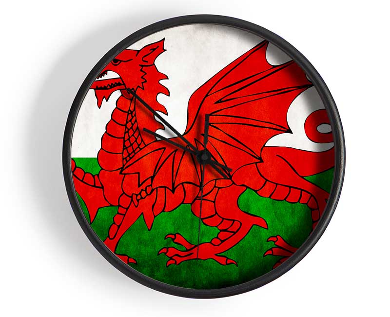 Welsh Dragon Clock - Wallart-Direct UK
