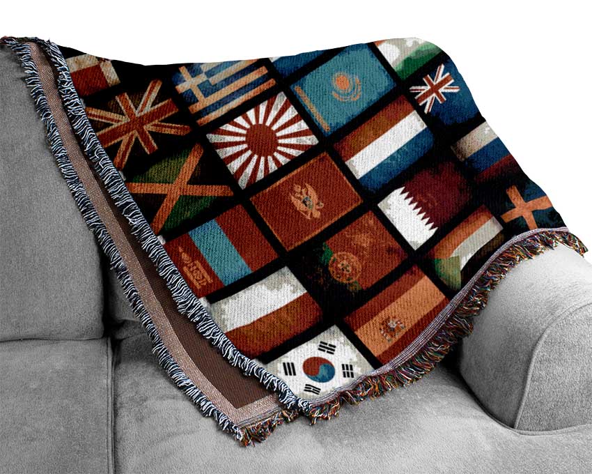 Flags Of The World Woven Blanket