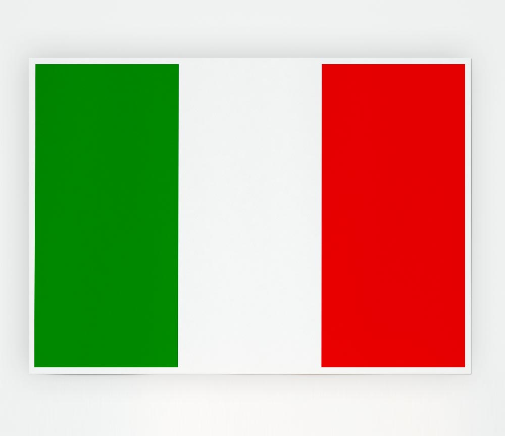 Flag Of Italy Print Poster Wall Art