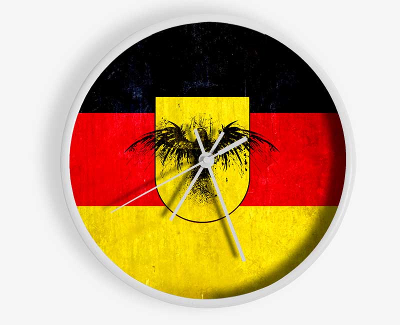 German Flag Eagle Clock - Wallart-Direct UK