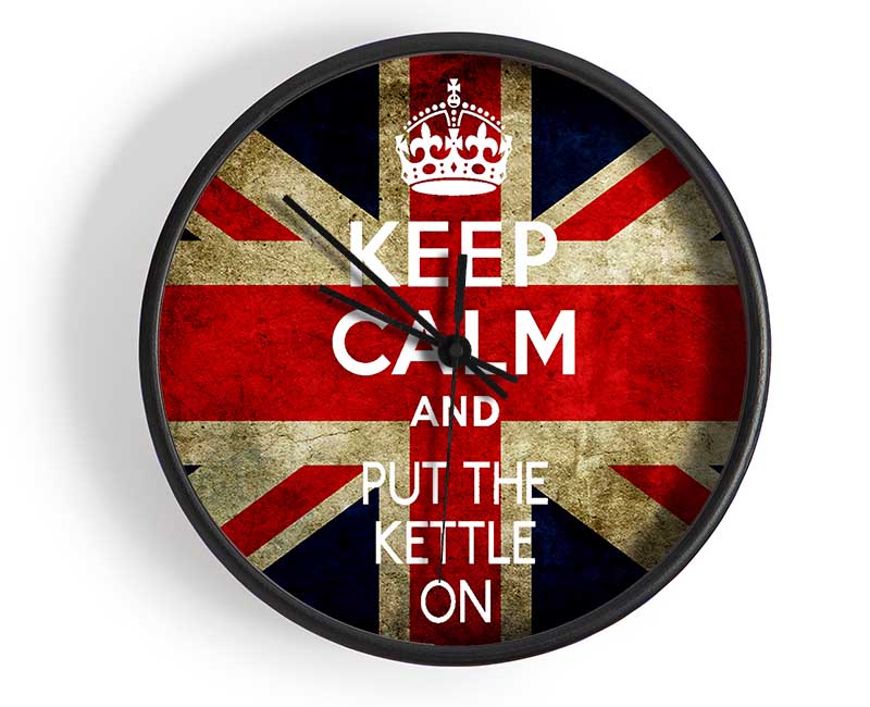 English Flag Keep Calm Clock - Wallart-Direct UK