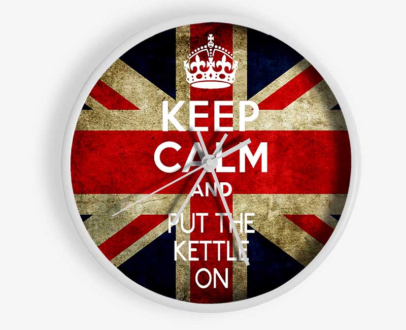 English Flag Keep Calm Clock - Wallart-Direct UK