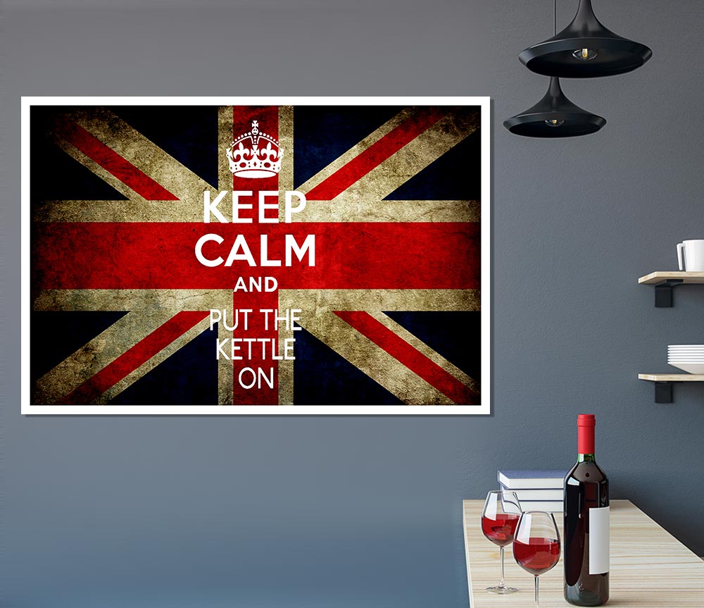 English Flag Keep Calm Print Poster Wall Art