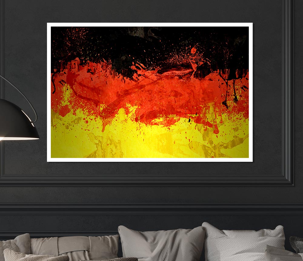 Germany Colours Print Poster Wall Art