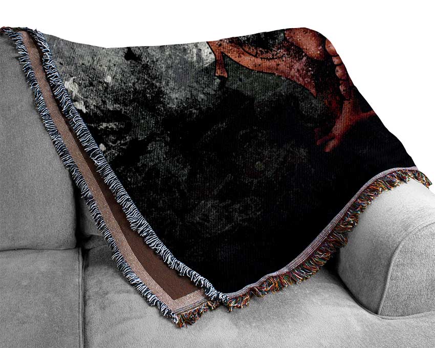 Welsh Dragon Grunge Woven Blanket