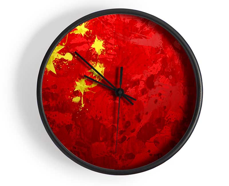 China Flag Grunge Clock - Wallart-Direct UK