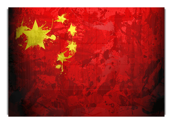 China-Flagge Grunge