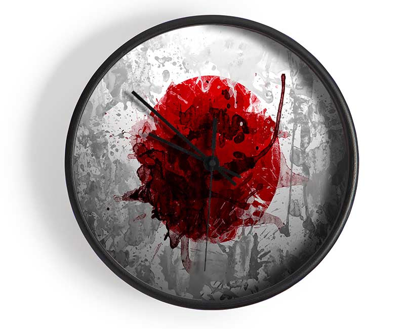 Japan Grunge Flag Clock - Wallart-Direct UK