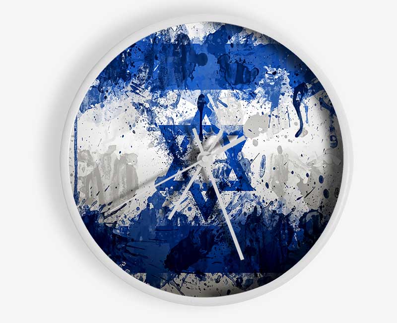 Israel Flag Clock - Wallart-Direct UK