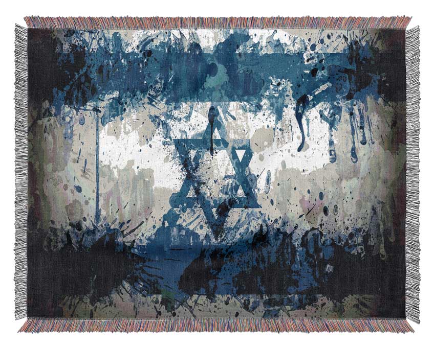 Israel Flag Woven Blanket