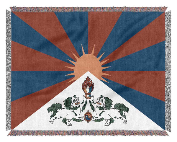 Tibetan Flag Woven Blanket