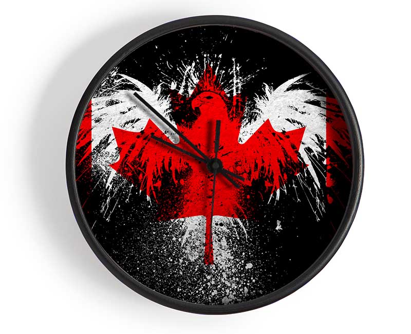 Canadian Eagle Flag Clock - Wallart-Direct UK