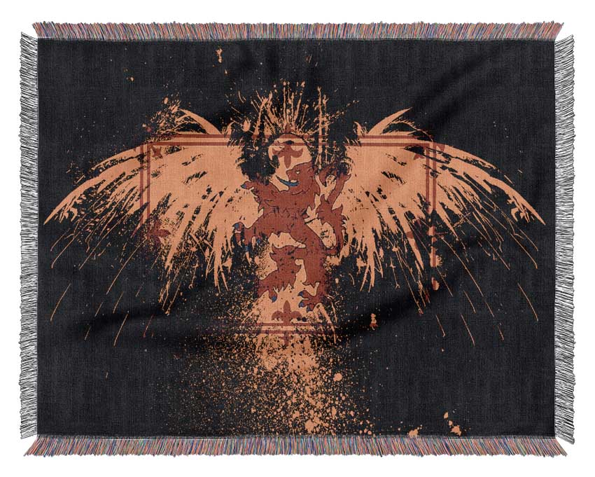 Welsh Flag Eagle Woven Blanket