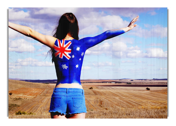 Australische Flagge Frau