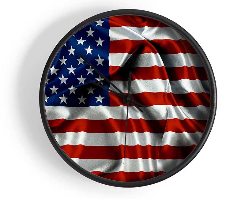 American Usa Flag Clock - Wallart-Direct UK