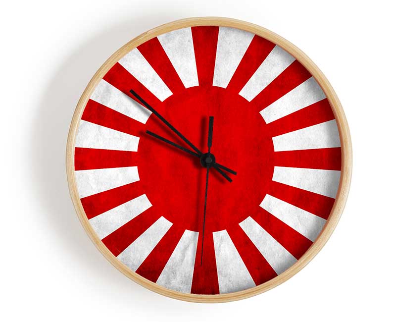 Japanese War Flag Clock - Wallart-Direct UK