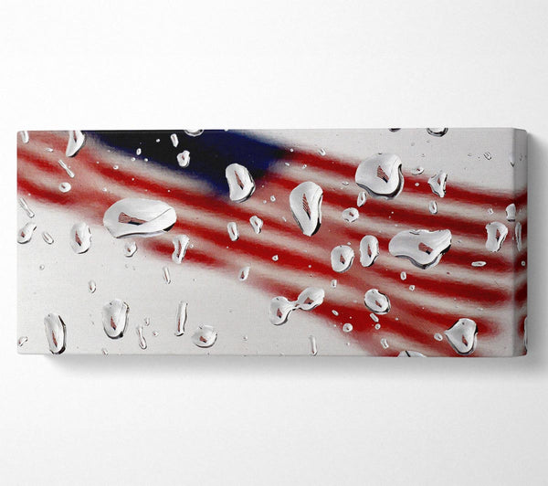Tropfen der amerikanischen Flagge