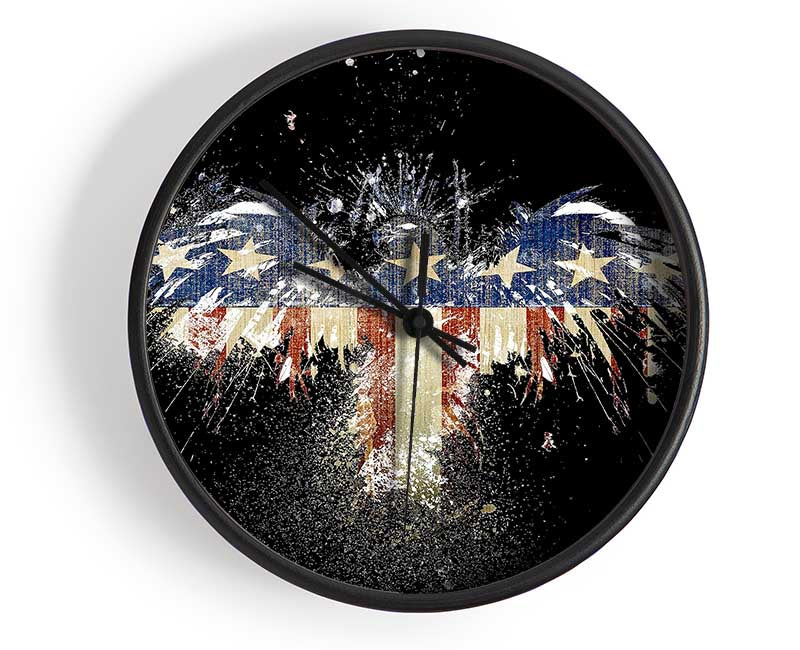 American Flag Eagle Clock - Wallart-Direct UK