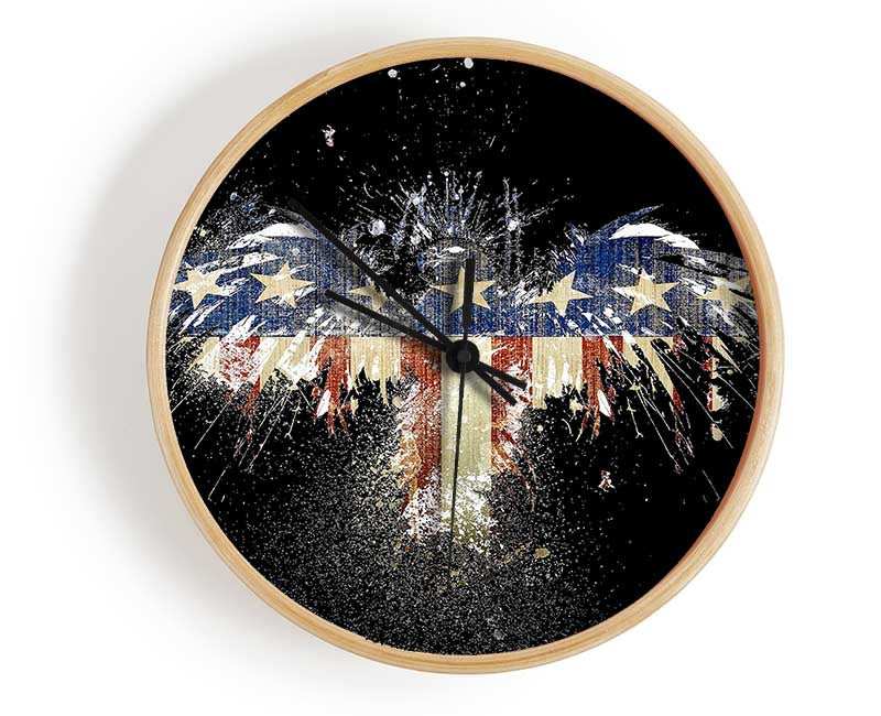 American Flag Eagle Clock - Wallart-Direct UK