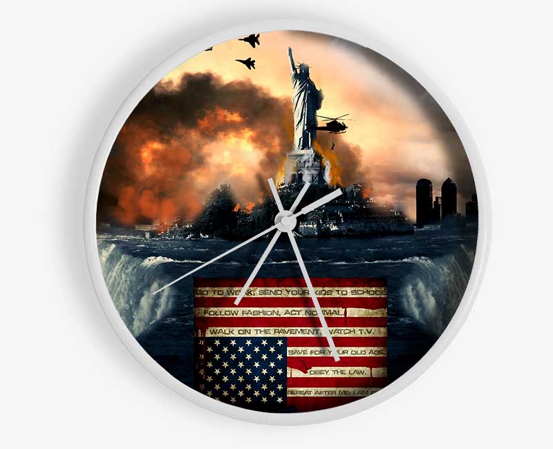 American Liberty Clock - Wallart-Direct UK