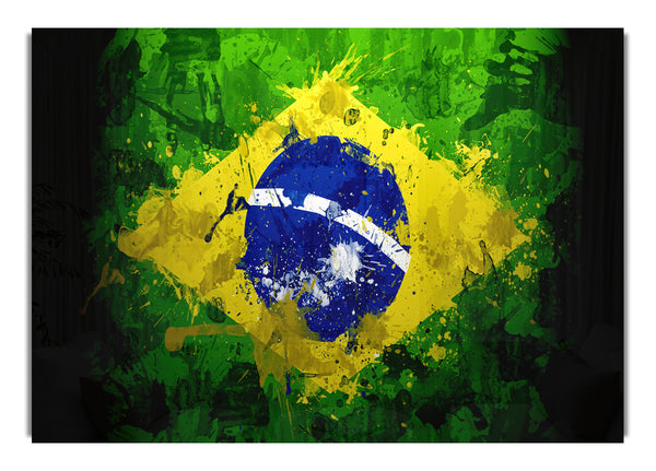 Brasilianische Flagge Grunge
