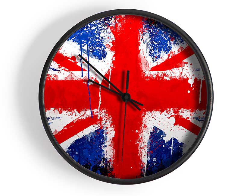 Grunge Flag Uk Clock - Wallart-Direct UK
