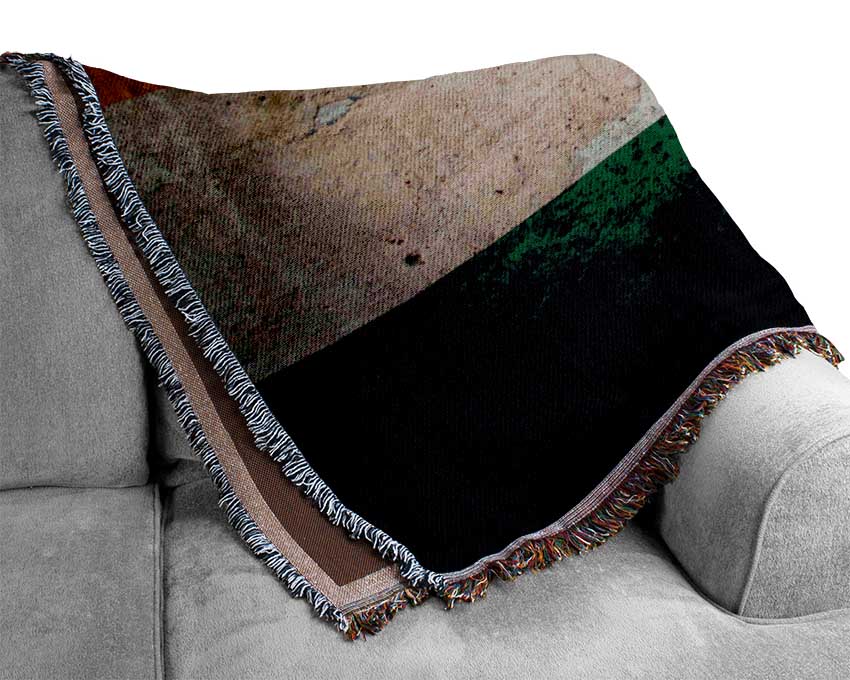 Indian Grunge Flag Woven Blanket