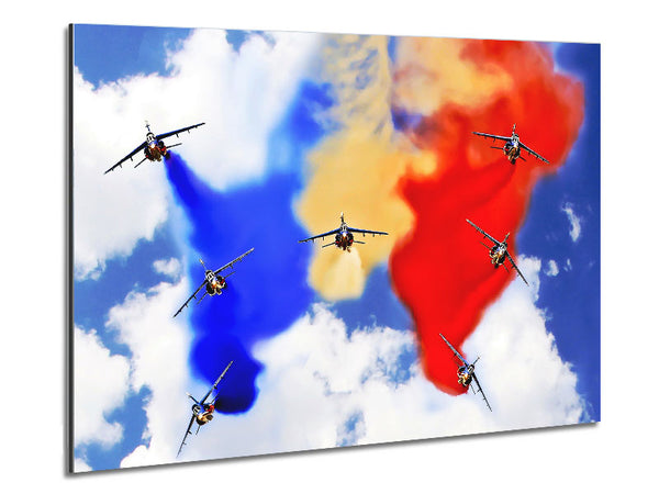 Farben der französischen Flugshow