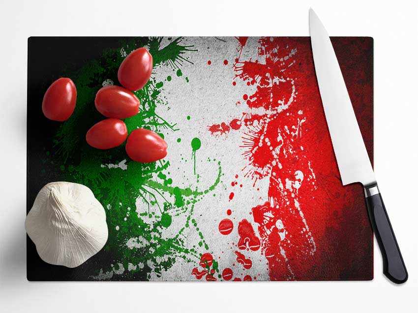 Colours Of Italy Glass Chopping Board