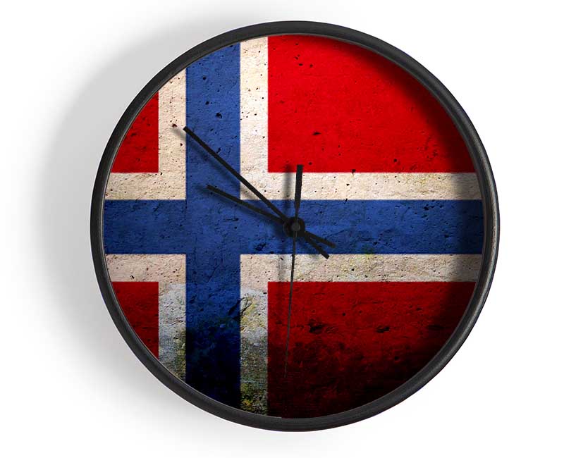 Norway Flag Clock - Wallart-Direct UK