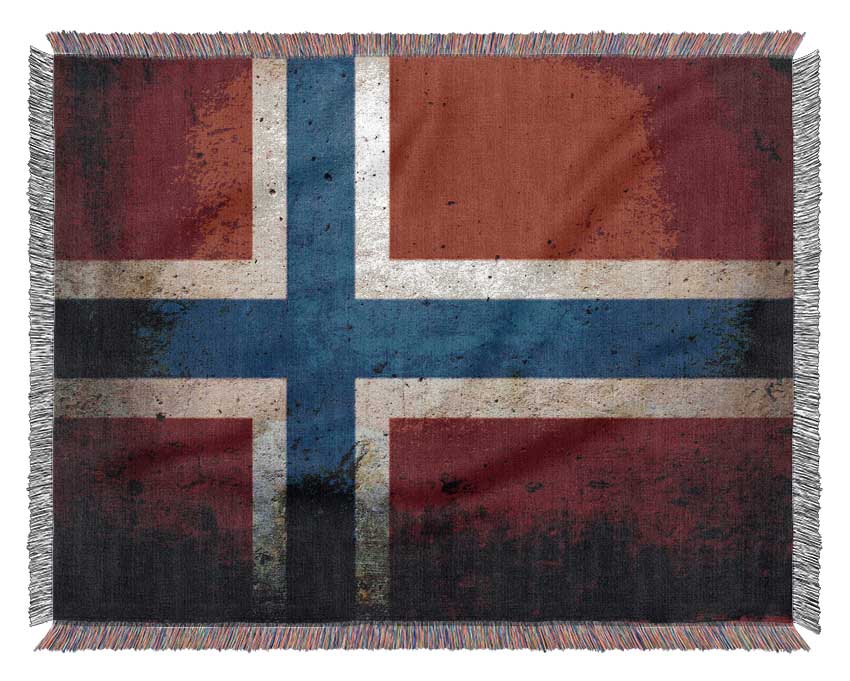 Norway Flag Woven Blanket
